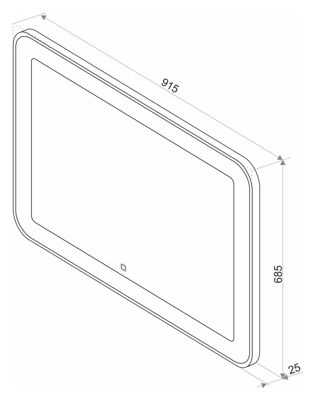 Зеркало Континент Velvette LED 91.5x68.5