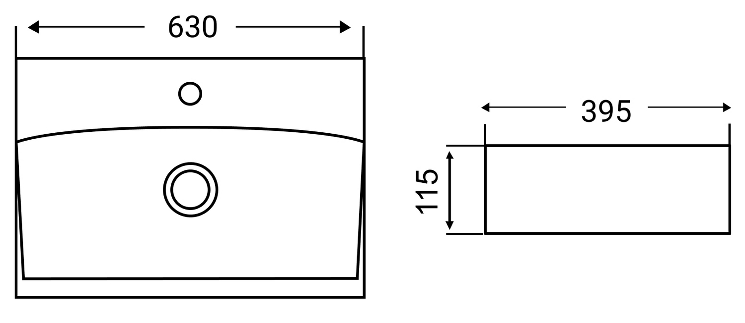 Раковина накладная WeltWasser ELBACH 2060 63x39.5