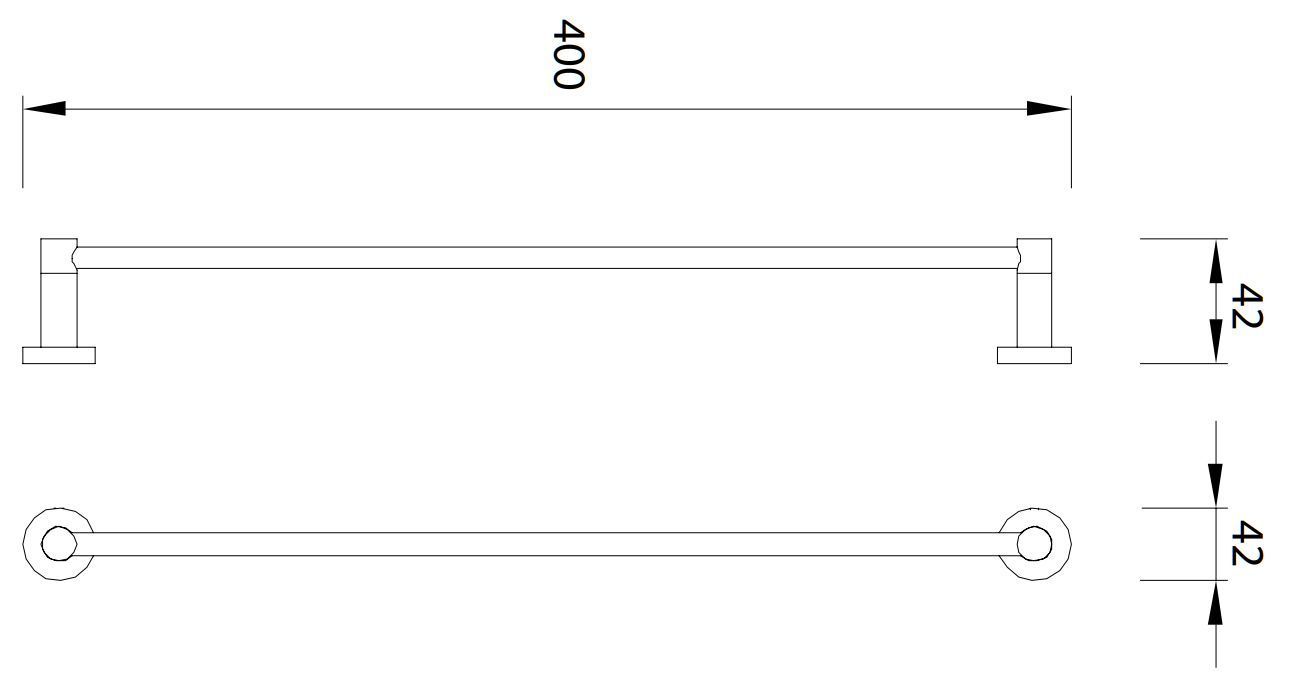 Вешалка для полотенца 40 см Omnires Modern, MP60214GLB