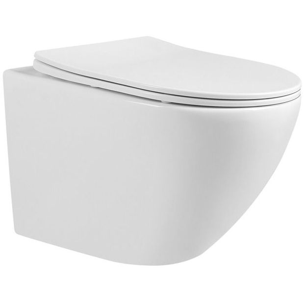 Унитаз подвесной безободковый белый Abber Bequem, AC1100