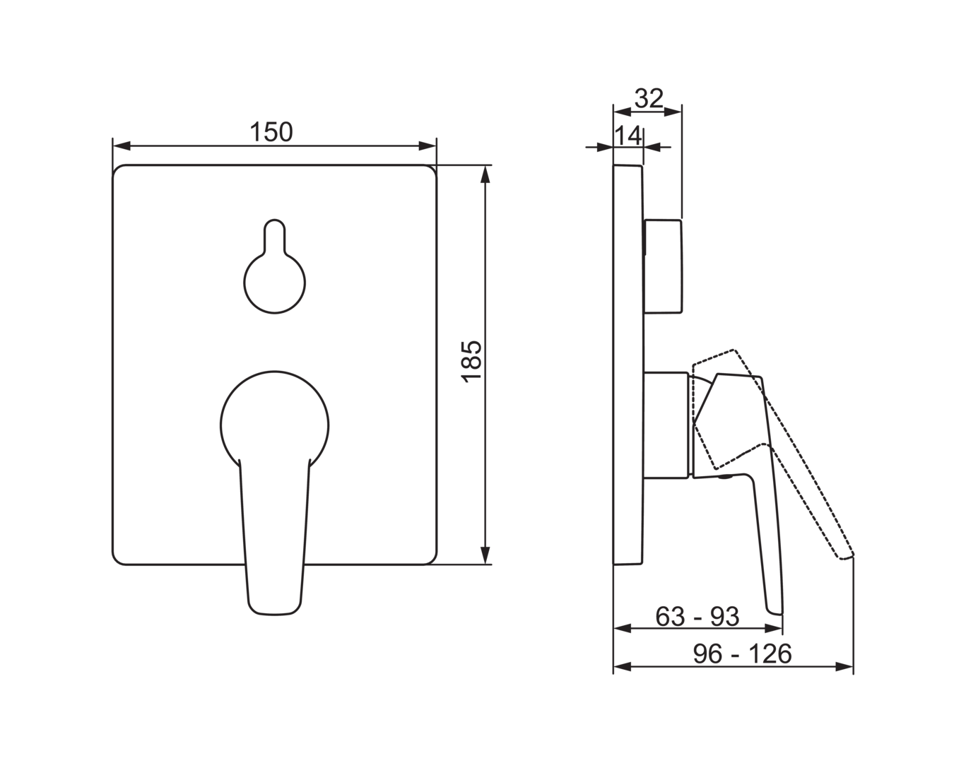 Панель смесителя для ванны и душа Oras Saga, 3988