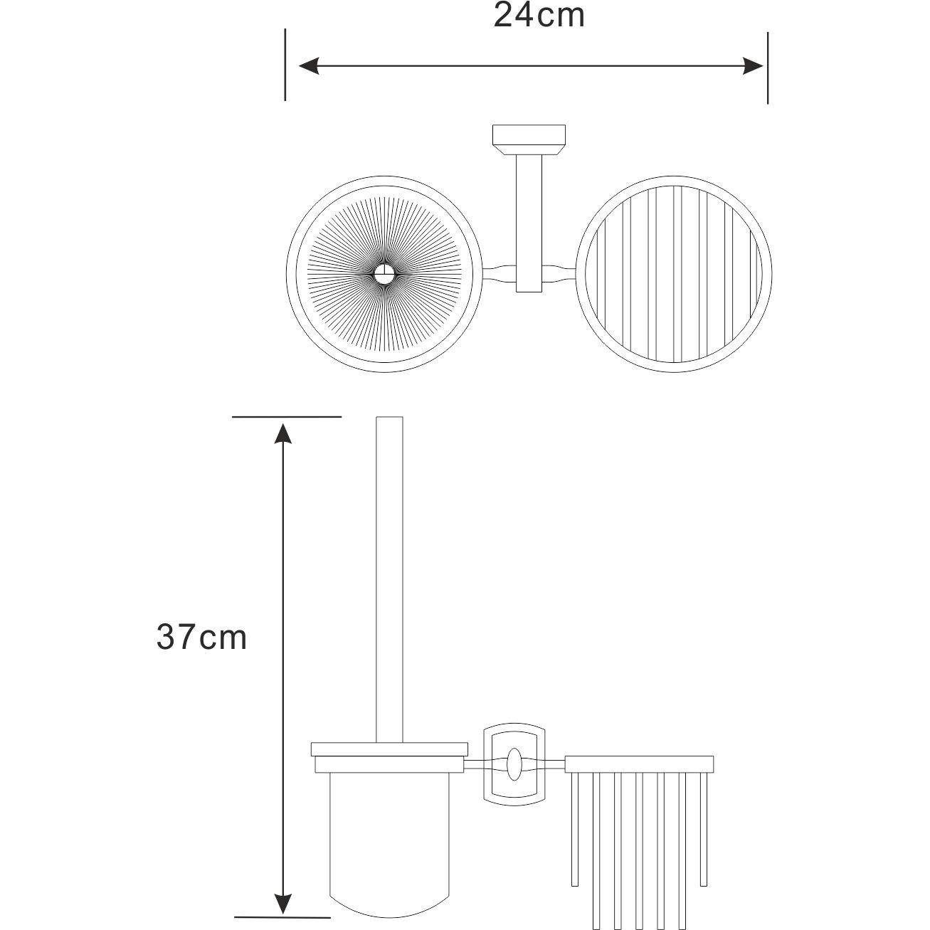 Держатель освежителя и щетки для унитаза WasserKRAFT Oder, K-3035