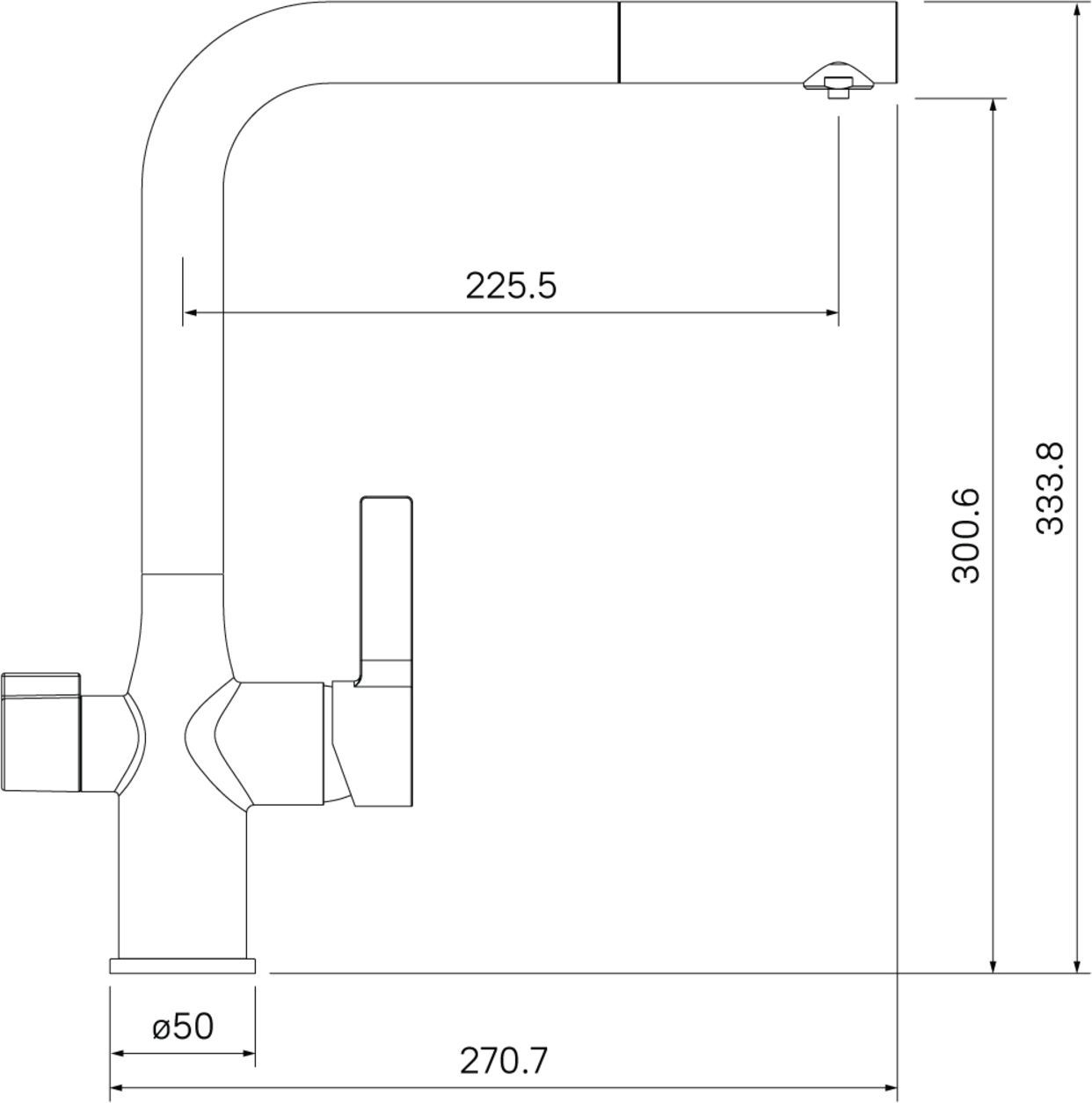 Смеситель для кухни с каналом для фильтрованной воды, Iddis Pure, PURSBFLi05