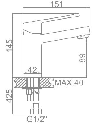 Смеситель для умывальника Ledeme L1067