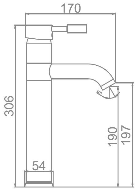 Смеситель для умывальника высокий Ledeme L1052-2