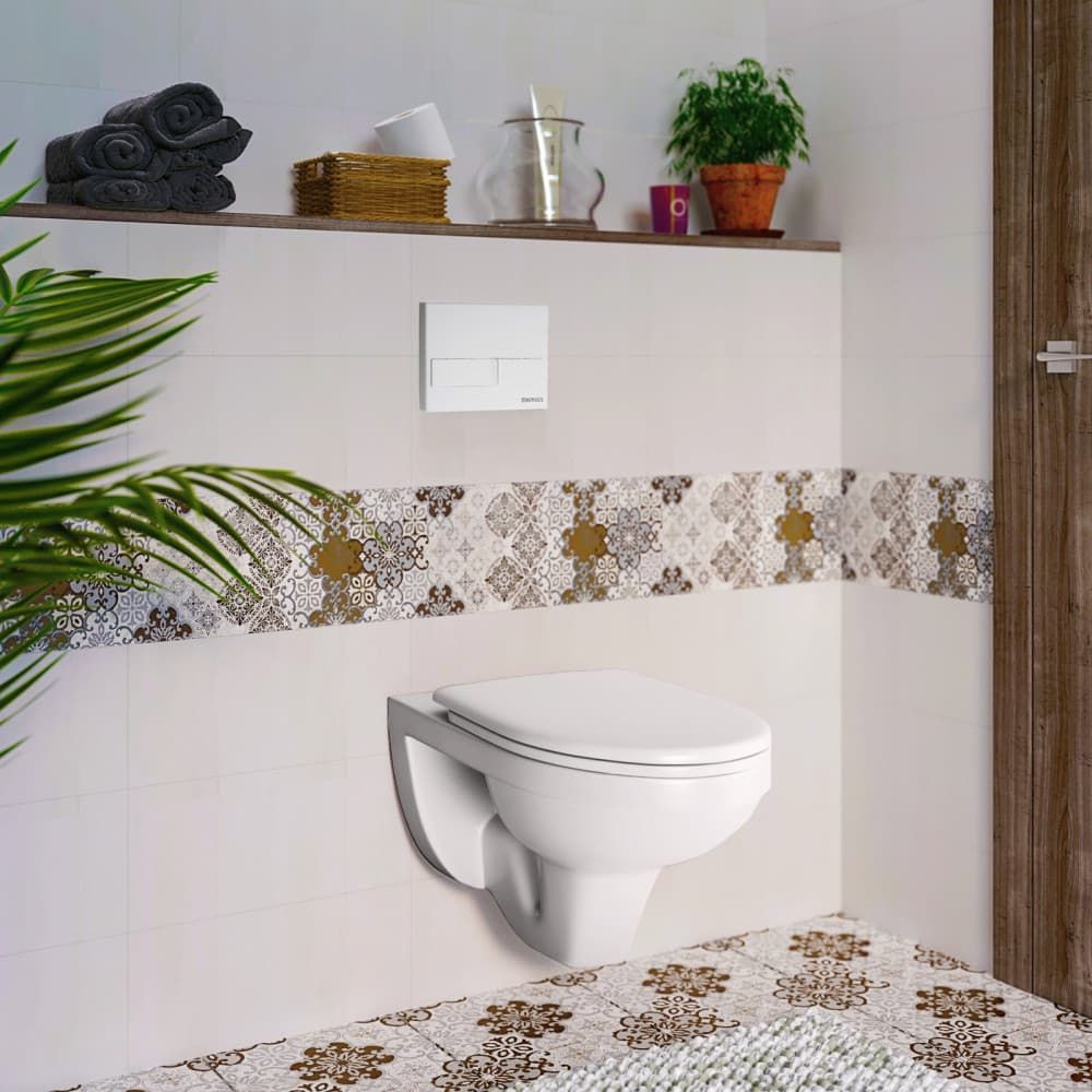 Комплект Berges Novum, кнопка L4 Soft Touch белая, унитаз Gamma, сиденье Gamma, 042428