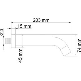 Настенный излив для ванны WasserKRAFT, A098