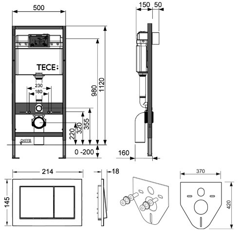 Комплект TECEbase kit, base хром глянцевый, 9400006