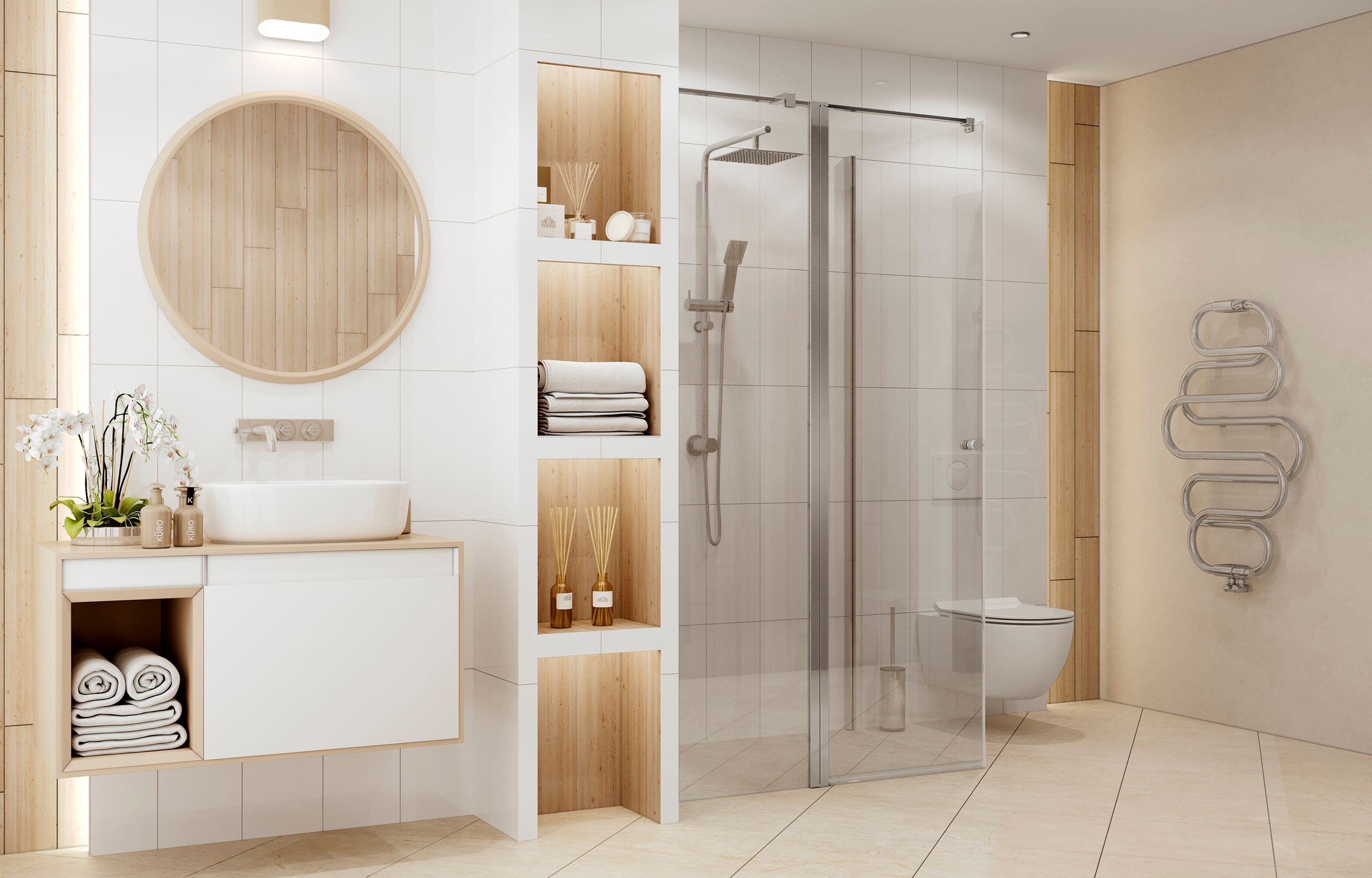 Прямоугольное душевое ограждение с распашной дверью Ambassador Nord