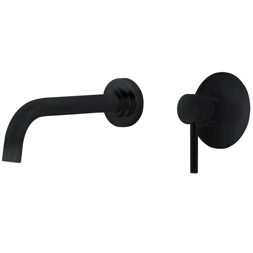 Смеситель для раковины скрытого монтажа Abber Wasser Kreis черный матовый, AF8112B