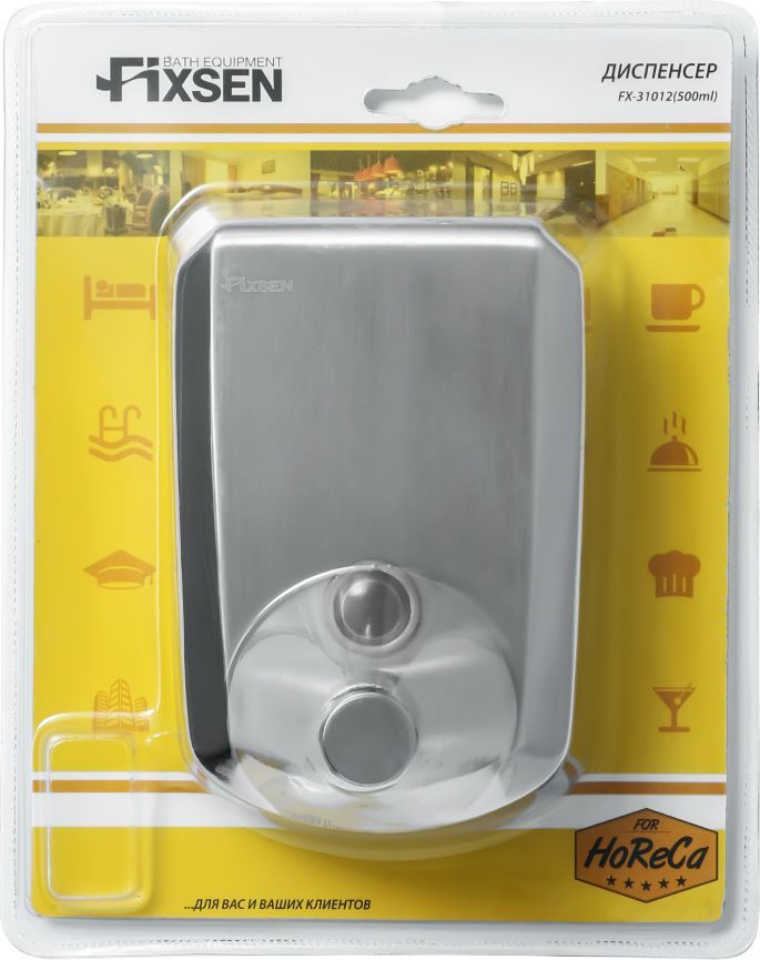 Дозатор для ж/м настенный 0,5 л Fixsen Hotel, FX-31012