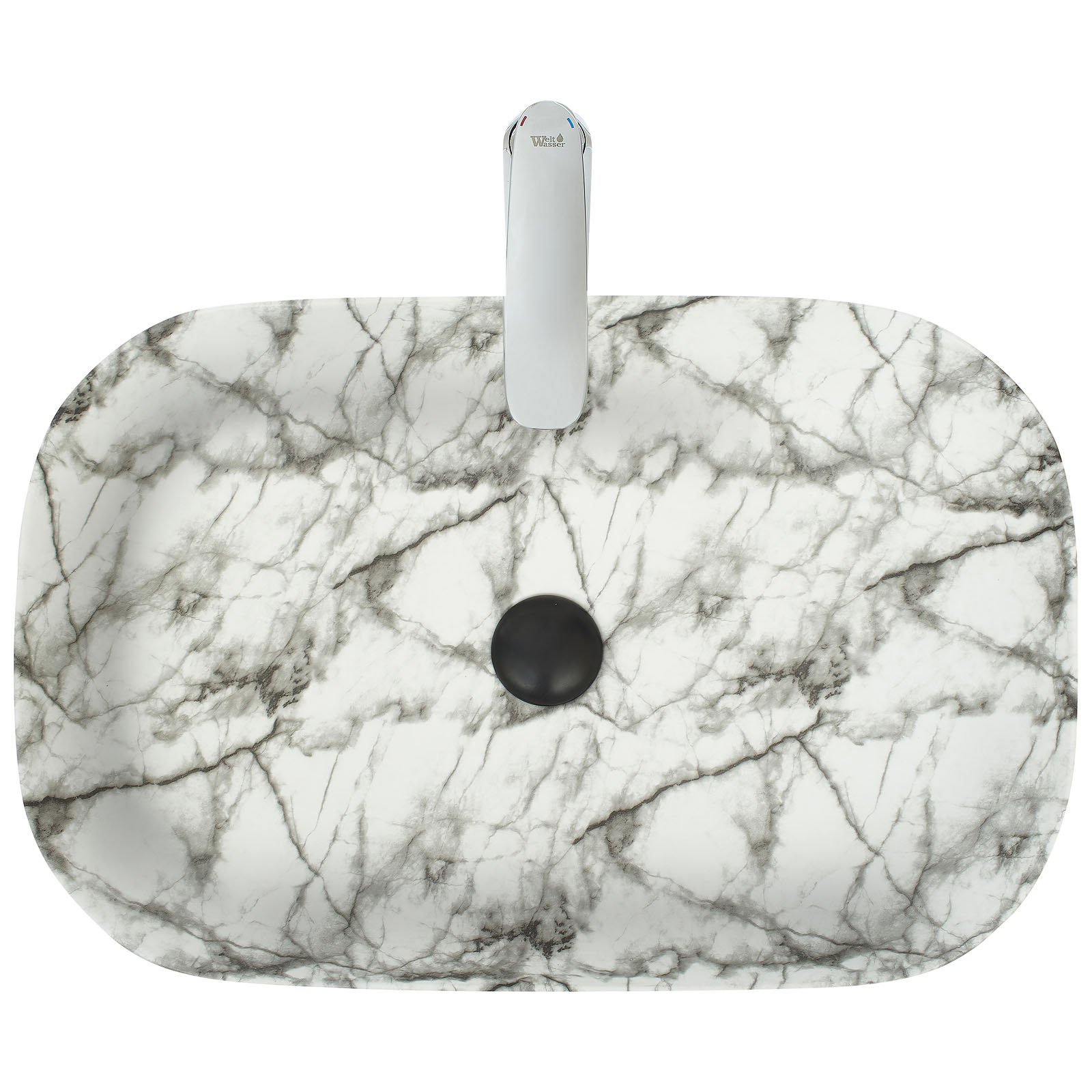 Раковина накладная WeltWasser ELBACH 2143P M805 61x40