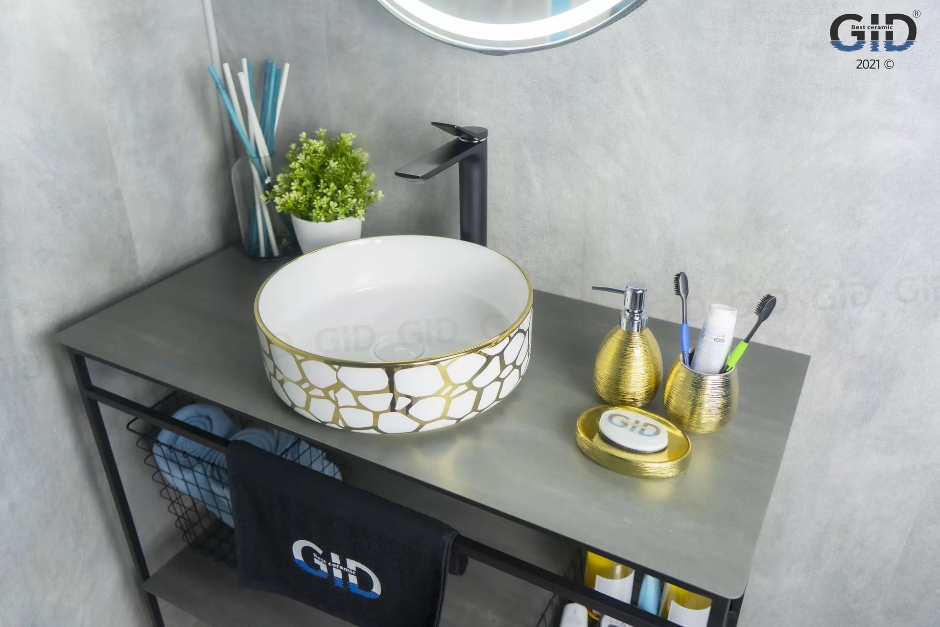 Умывальник Gid D1357H018 36x36, 53327