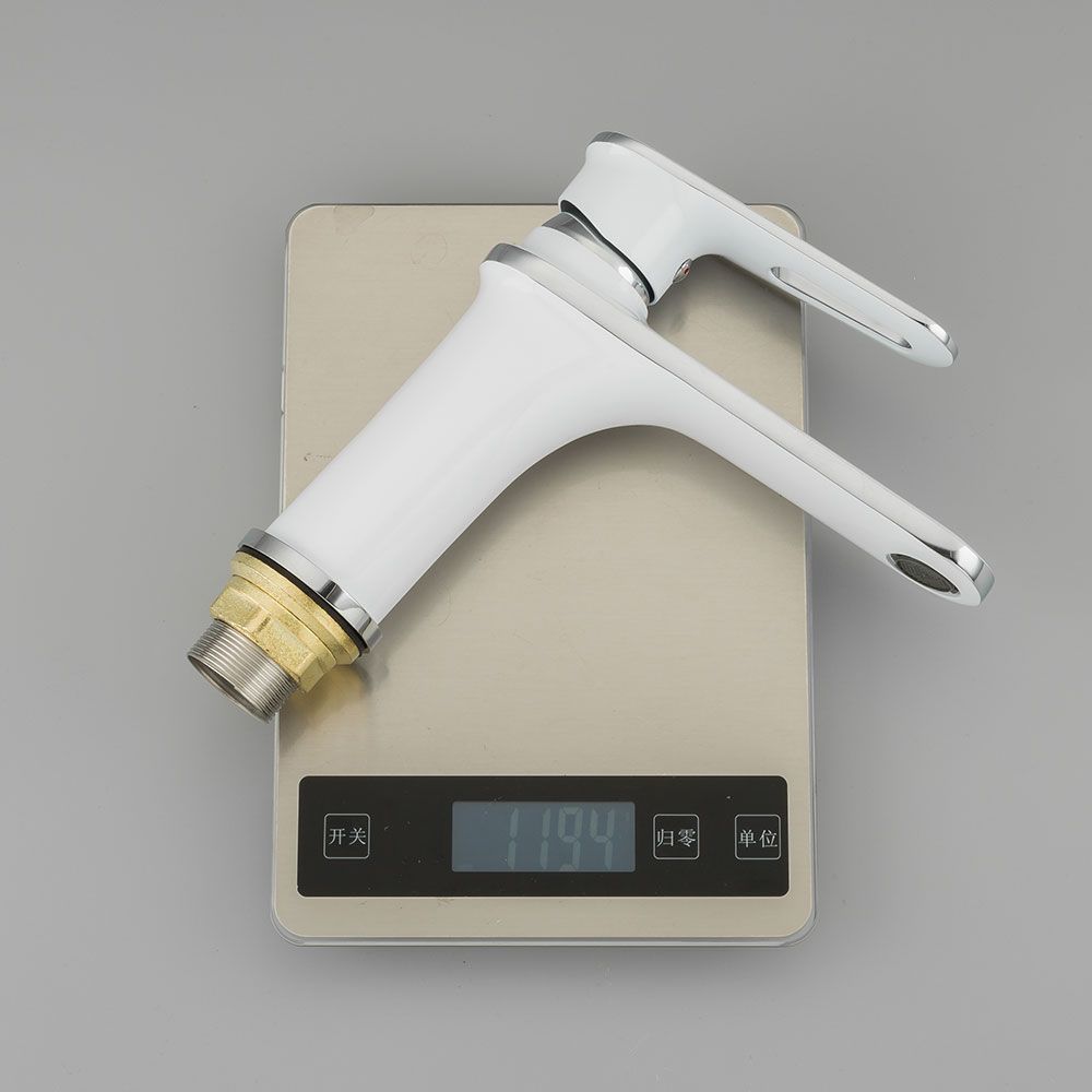 Смеситель для раковины белый/хром Frap F1049