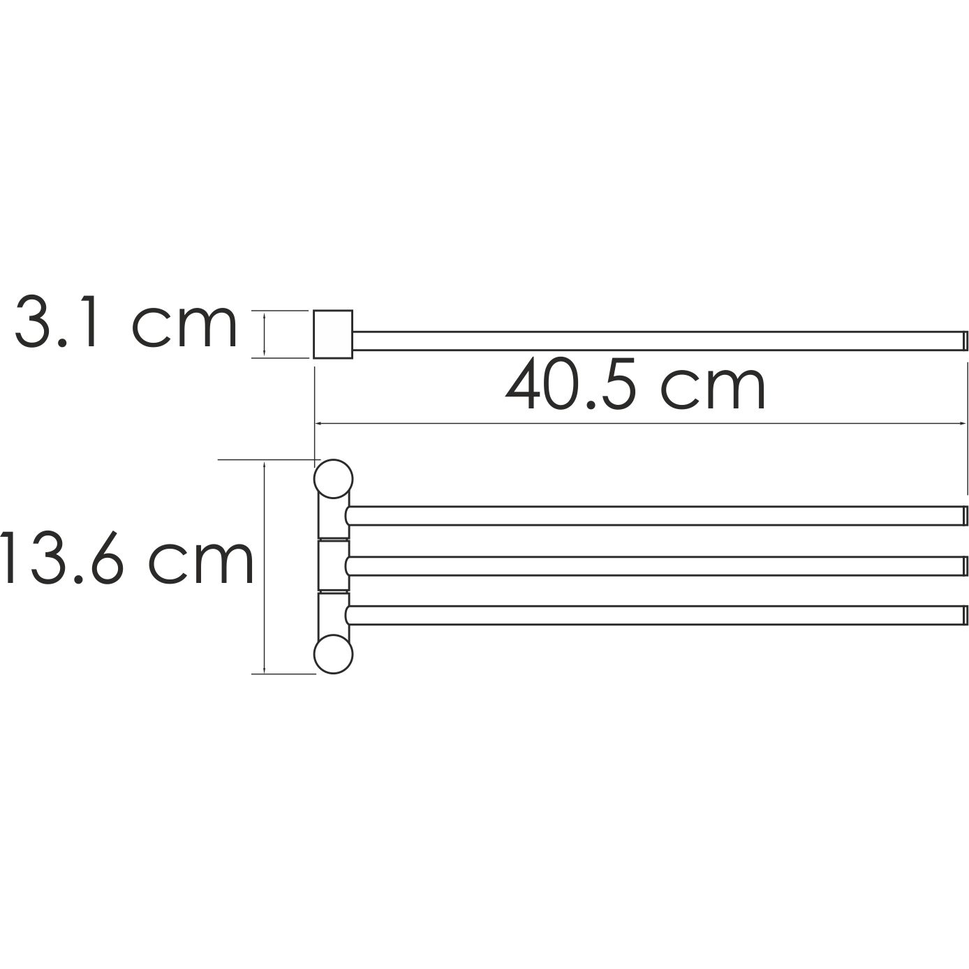 Держатель полотенец тройной WasserKRAFT, K-1033