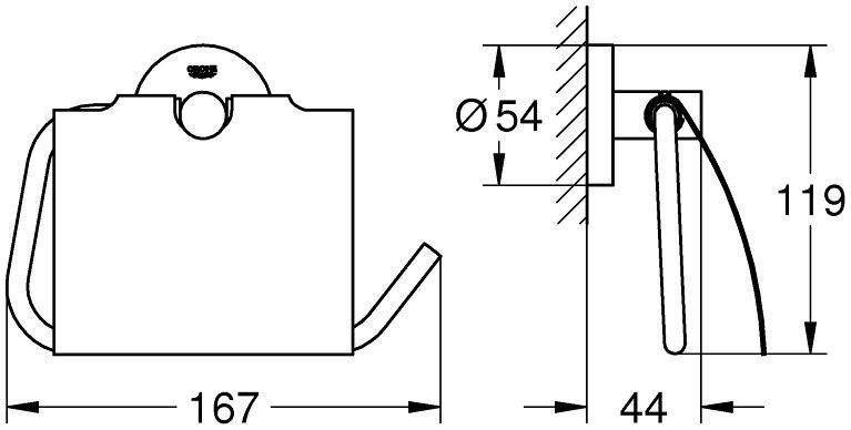Держатель бумаги Grohe Essentials, 40367001