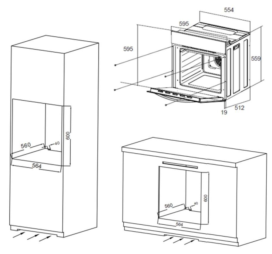 Шкаф духовой электрический Maunfeld, EOEC.564TB