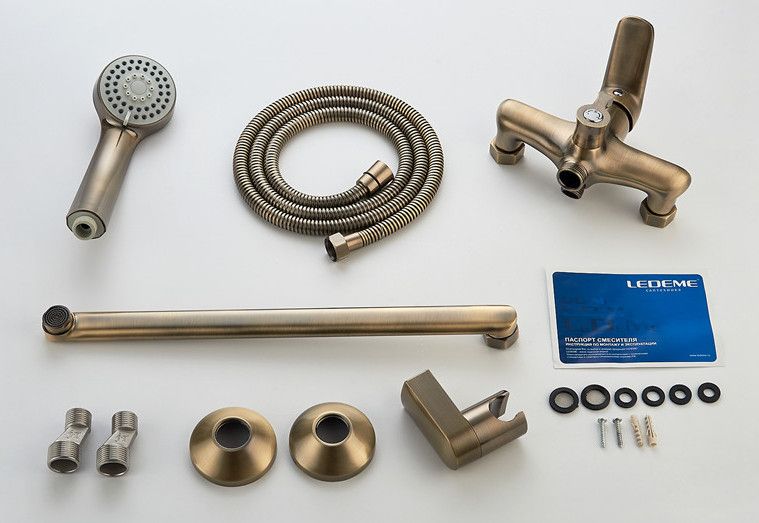 Смеситель для ванны бронза Ledeme L2248C