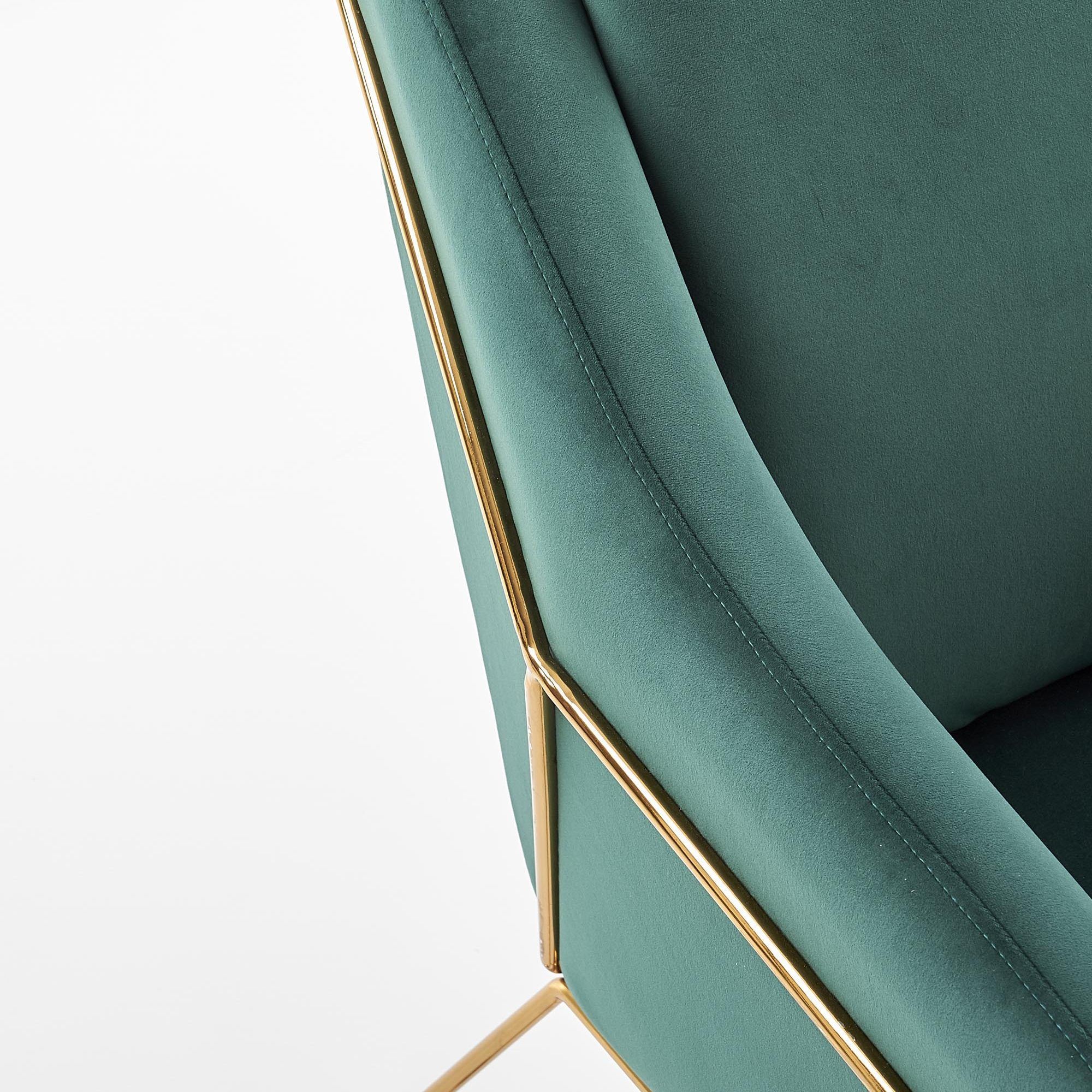 Кресло Halmar Soft 3 темно-зеленый/золотой, V-CH-SOFT_3-FOT-C.ZIELONY