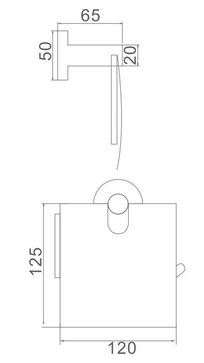 Держатель туалетной бумаги с крышкой (черный) Ledeme L71703B