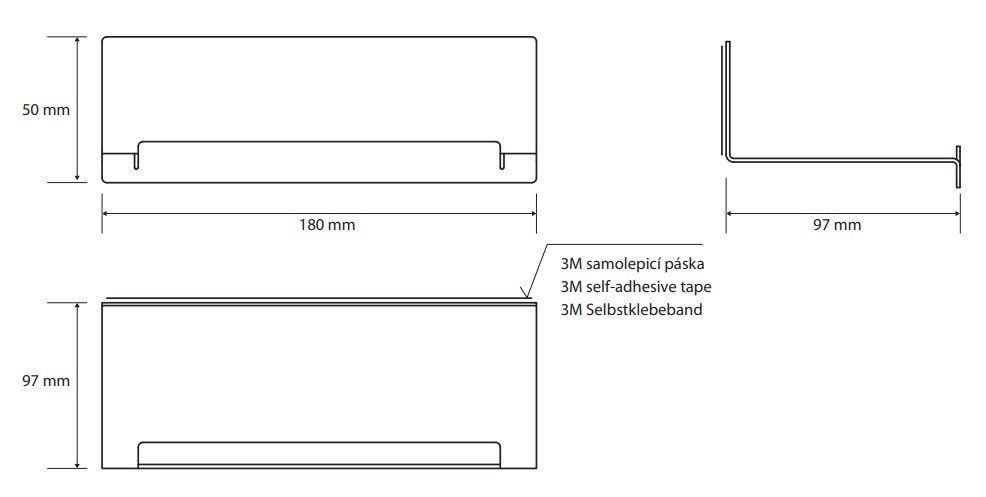 Полочка 18 см Bemeta Niva, 101102365
