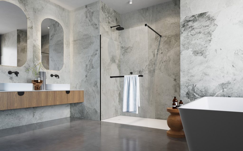 Перегородка Radaway Modo New Black II с полотенцедержателем