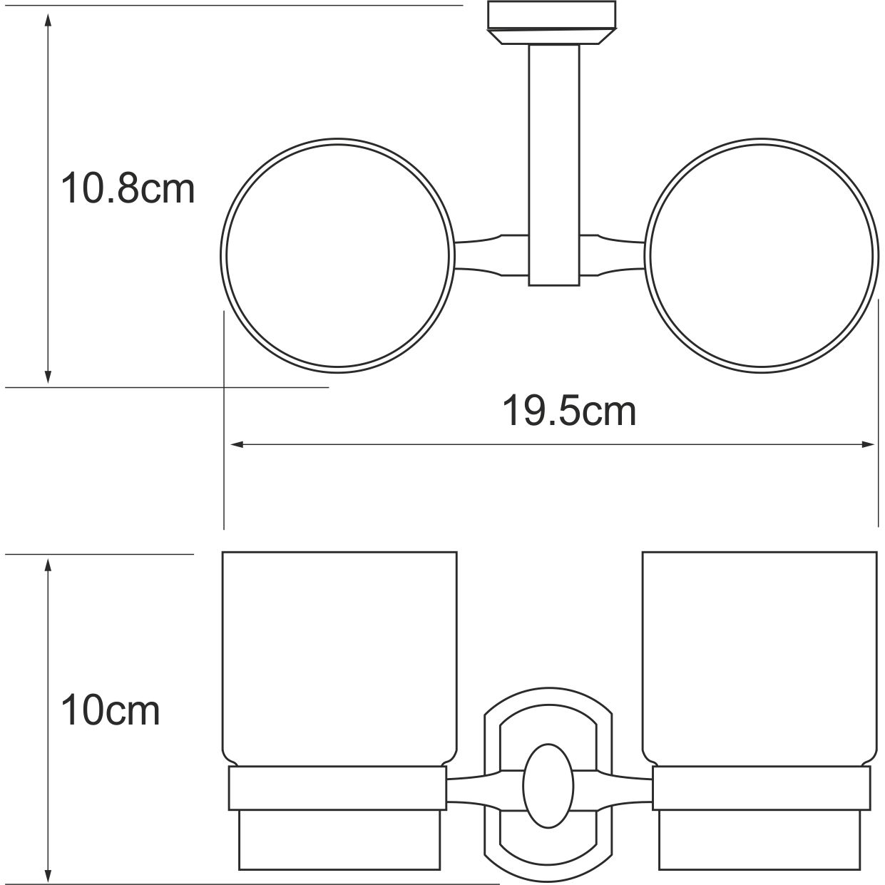 Подстаканник двойной WasserKRAFT Oder, K-3028D