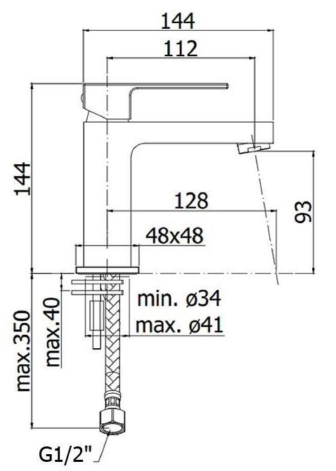 Смеситель для умывальника Paffoni Elle черный матовый, EL071NO