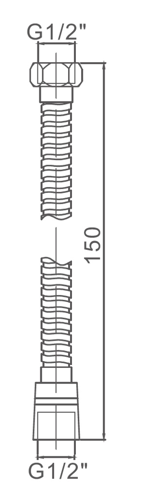 Шланг для душа усиленный 150 см Ledeme L49