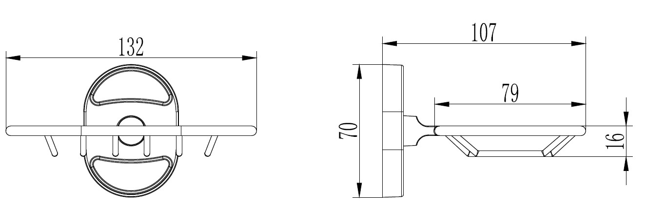Мыльница металлическая решетка Ledeme L1902-1