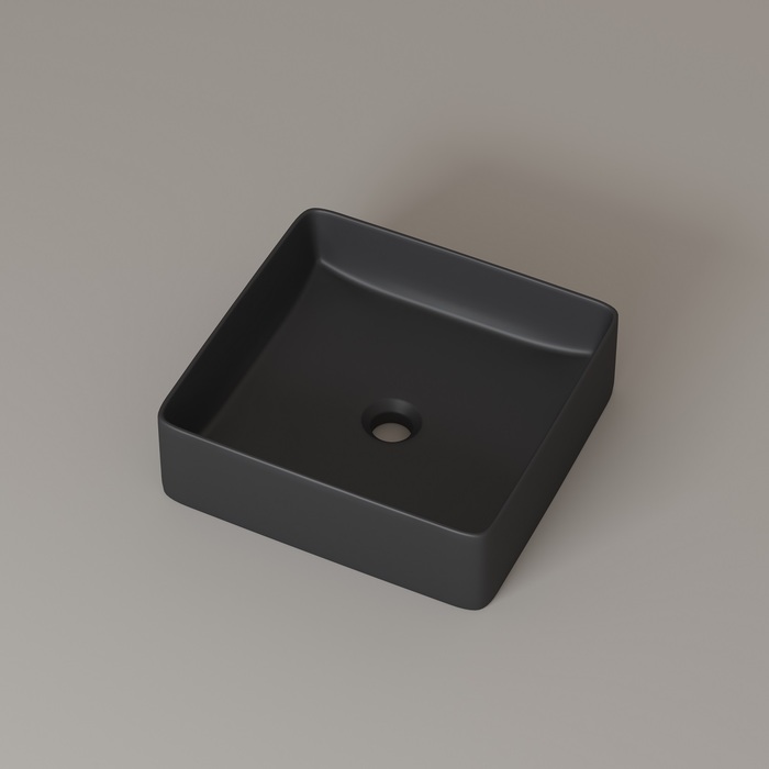 Умывальник накладной, серый матовый, Iddis Slide 36x36, SLIGM01i27