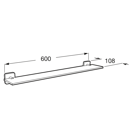 Полка стеклянная Roca Vixctoria, A816661001