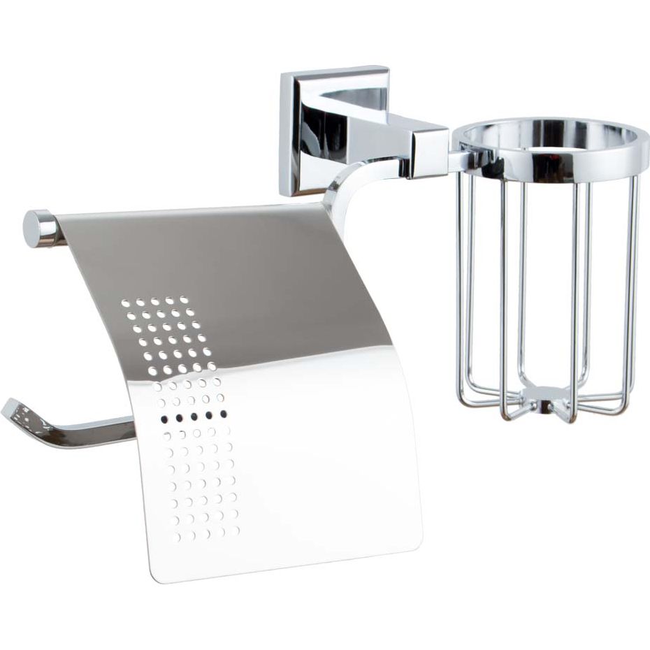 Держатель туалетной бумаги закрытый с держателем освежителя Vivi Felice Eterno FL 1007-S