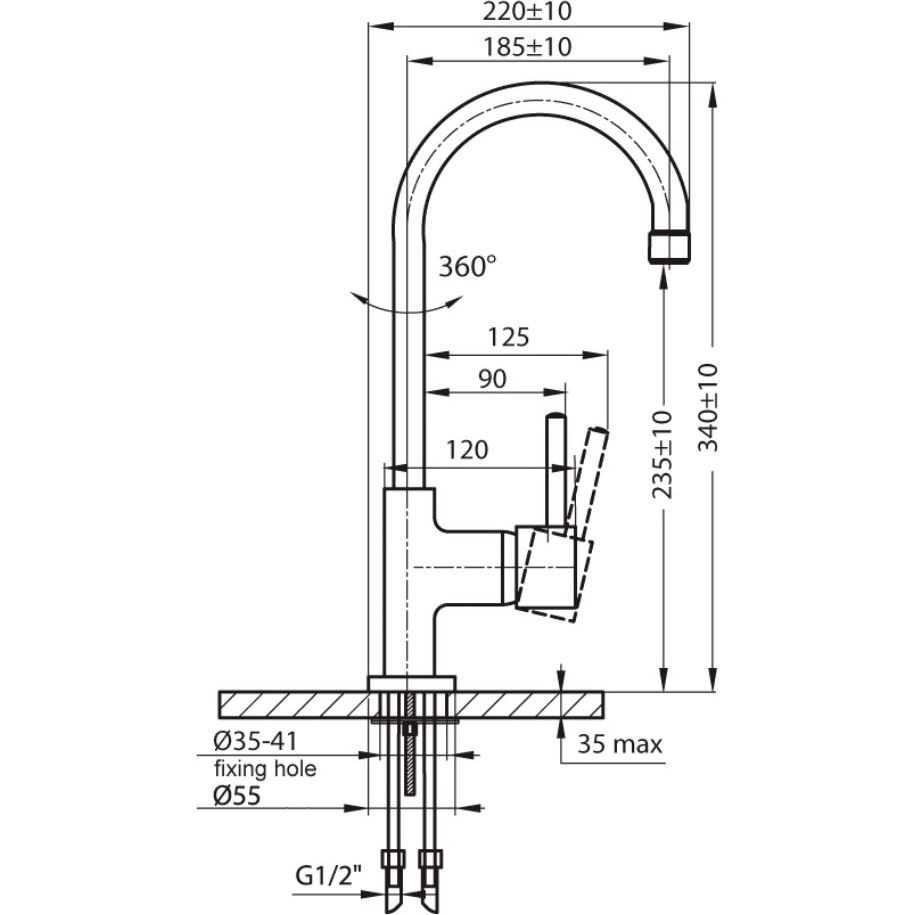 Смеситель для кухни Ahti Polar Circle, PC103011
