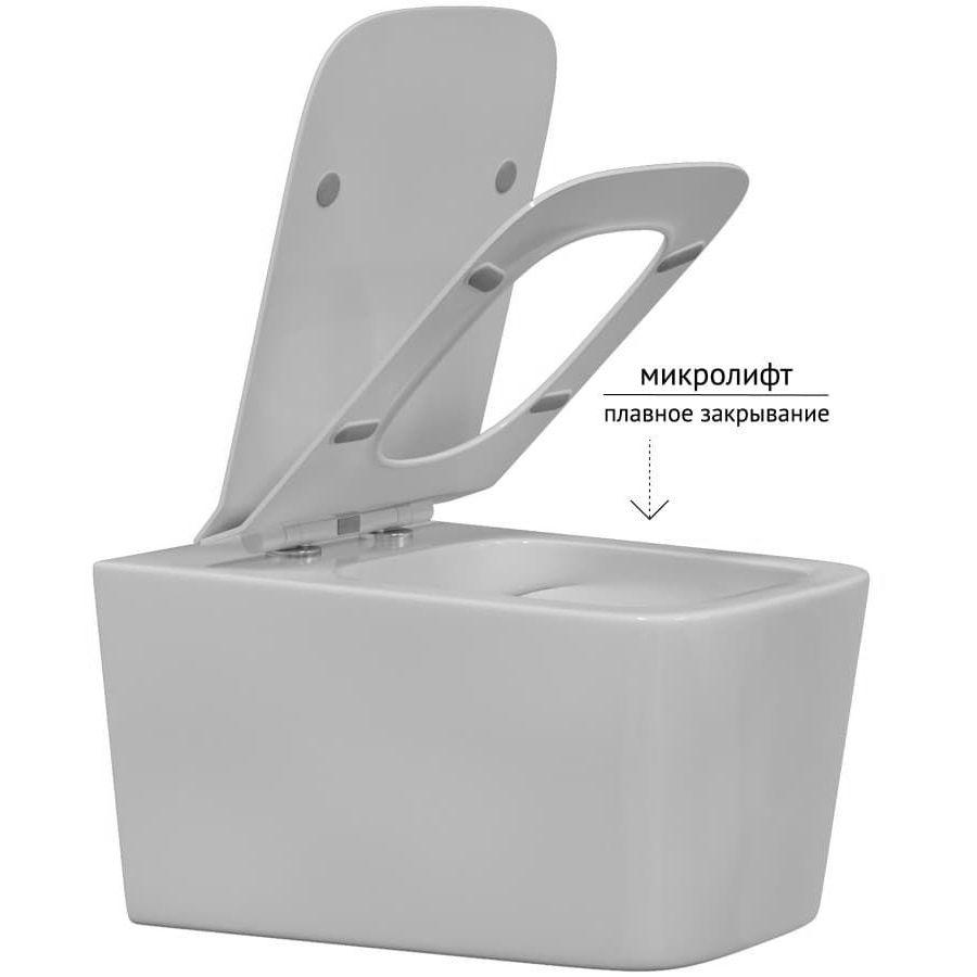 Унитаз подвесной Berges Floe Rimless с тонким сиденьем, 082121