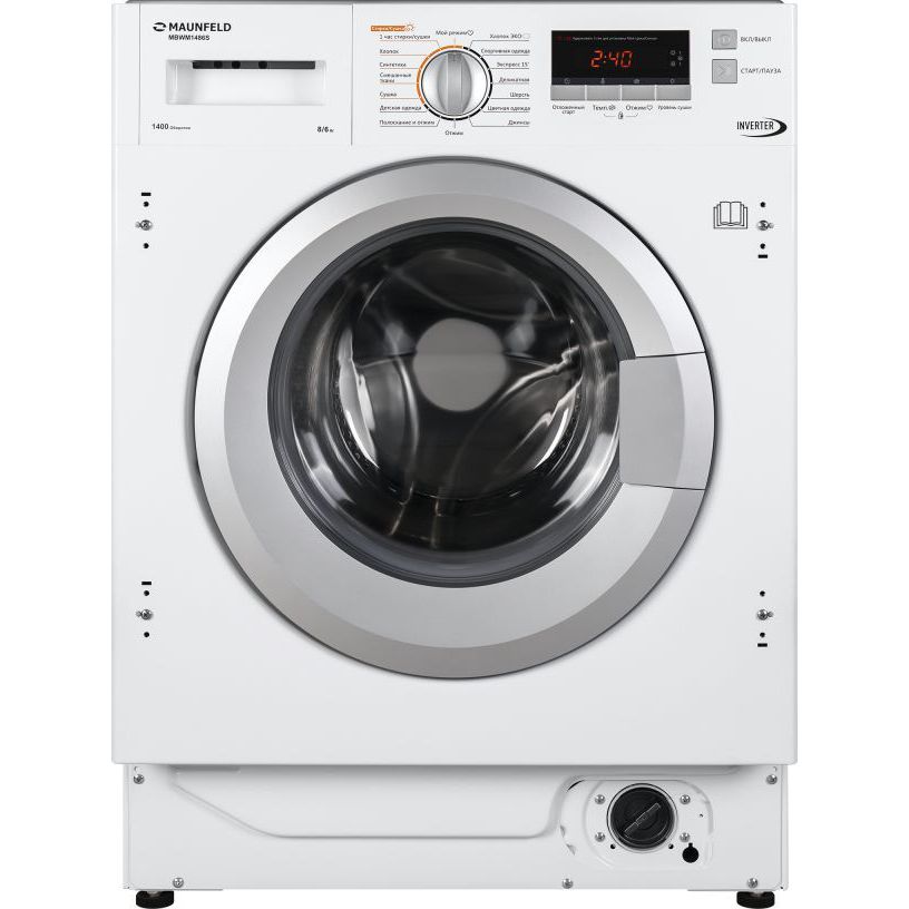 Встраиваемая стиральная машина с сушкой и инвертором Maunfeld MBWM1486S