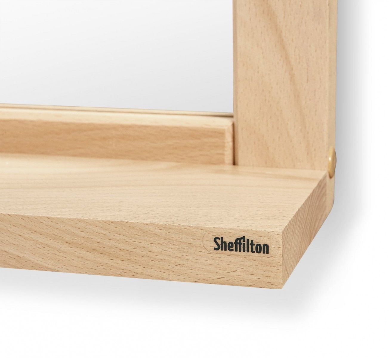 Зеркало Sheffilton Альберо SHT-М2 прозрачный лак с полкой, 985634