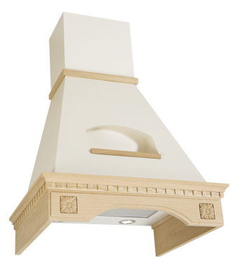Кухонная вытяжка Elikor БЕЛЬВЕДЕР ФЛОРЕАЛЕ 60П-650-П3Д (бежевый/дуб неокрашенный), 943805