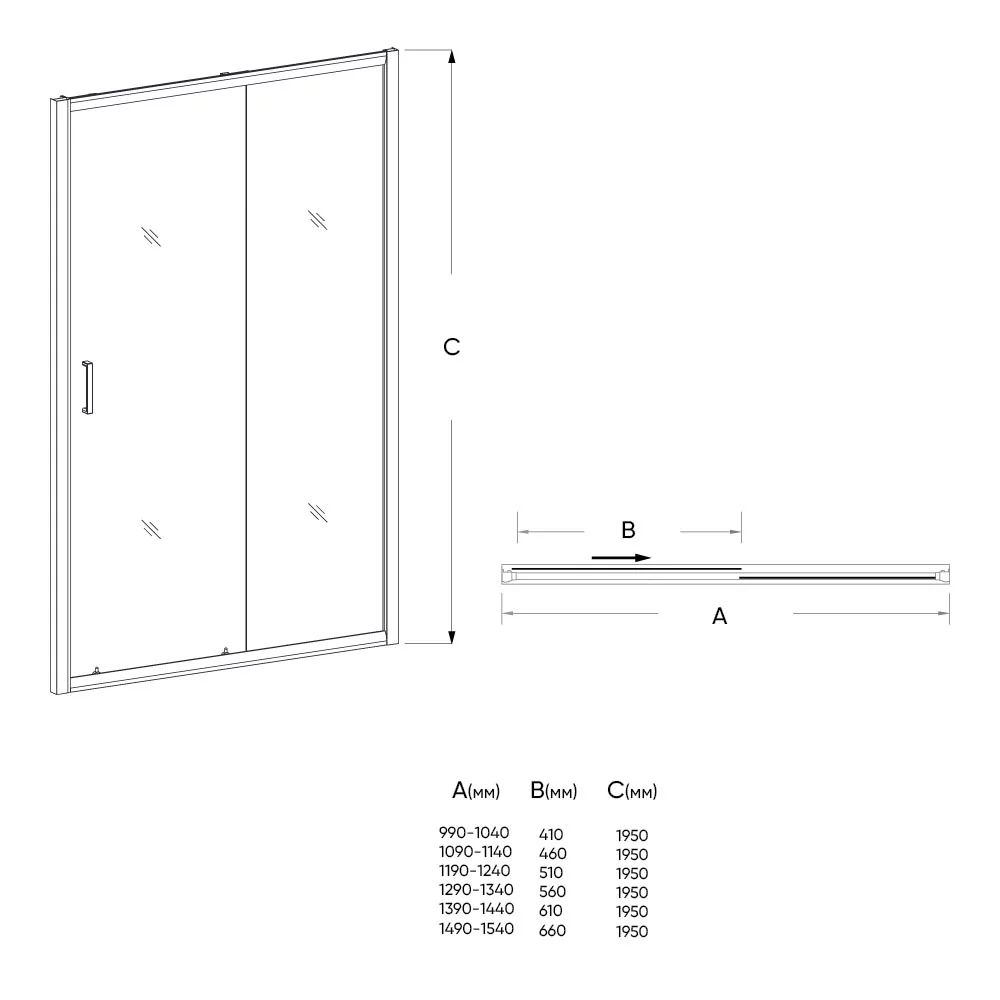 Душевая дверь Veconi VN-46B