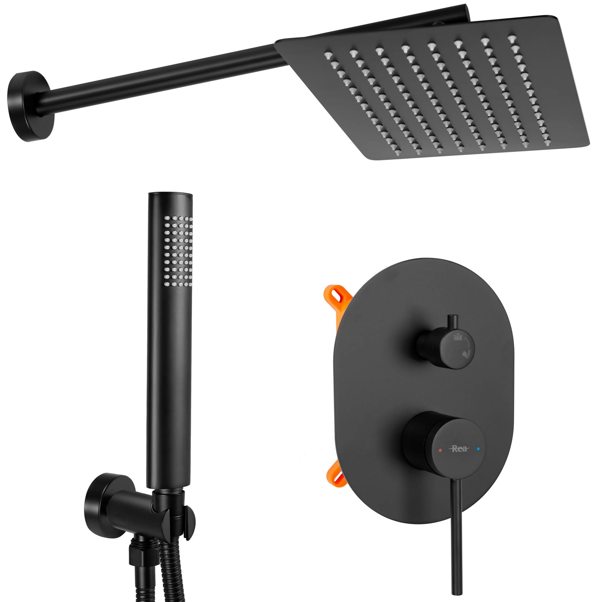Душевая система Rea Oval Black, REA-P8467