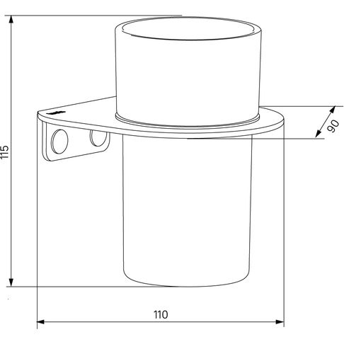 Подстаканник, нержавеющая сталь, черный матовый, Iddis NOA, NOABLG0i45