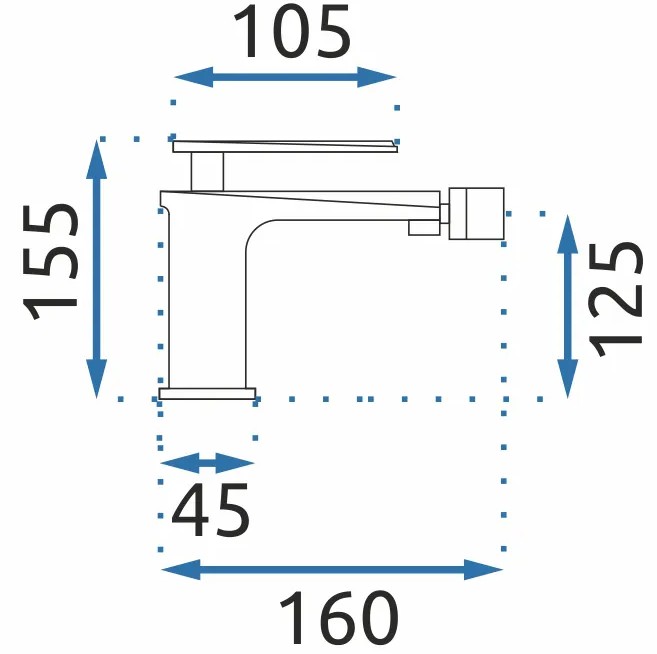 Смеситель для биде Rea Romano Old Black, REA-B9901