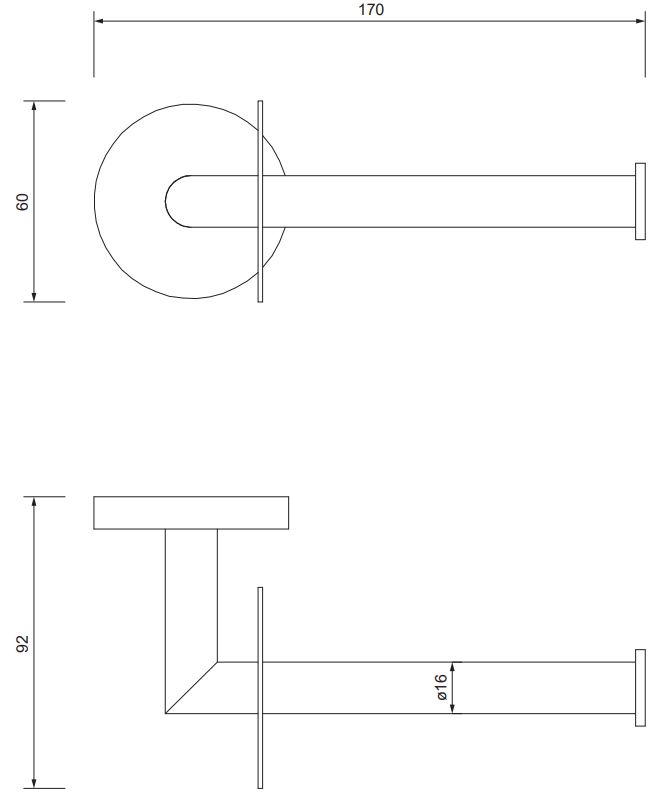 Держатель для туалетной бумаги Omnires Modern, MP60530CR