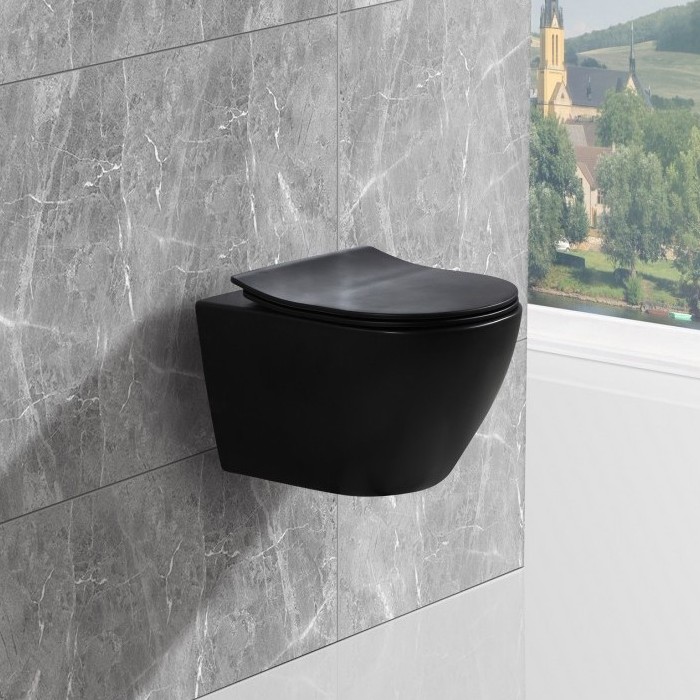 Унитаз подвесной Esbano Amapola Black Matt