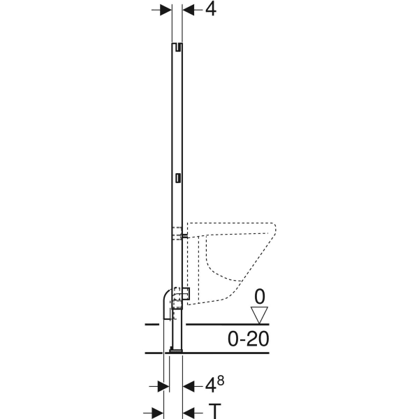 Инсталляция для биде Geberit DuofixBasic, 111.534.00.1