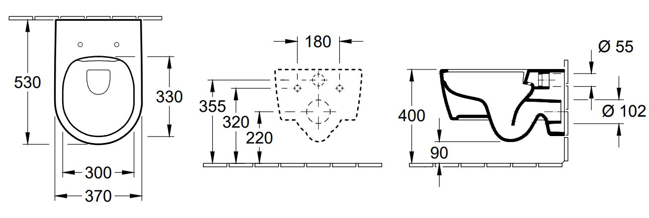 Унитаз подвесной Villeroy & Boch Avento, 5656RS01