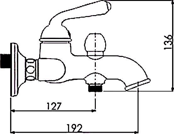 Смеситель для ванны Rose, R0202E