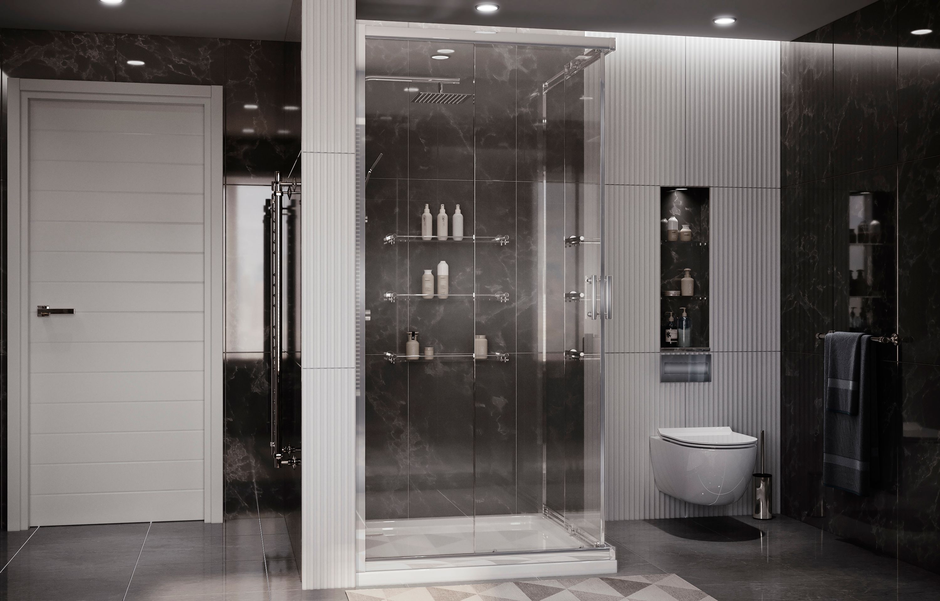 Квадратное душевое ограждение Ambassador Kingston