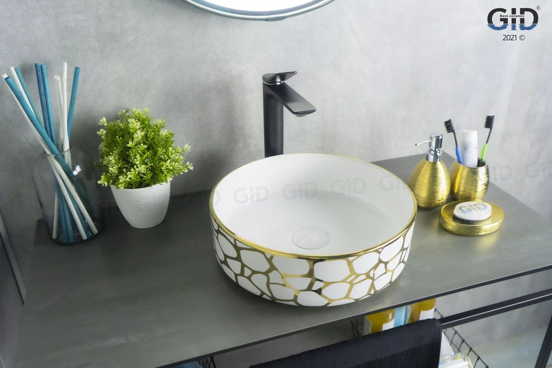 Умывальник Gid D1357H018 36x36, 53327