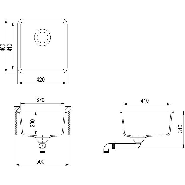 Мойка AquaSanita Arca SQA 101 710 W alba
